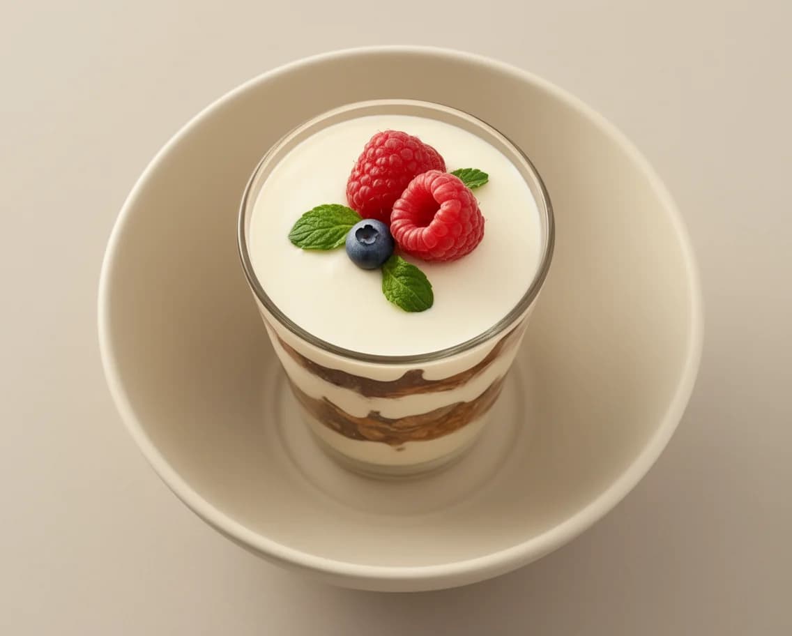 Vasitos de Yogur Griego con Crujiente de Avena